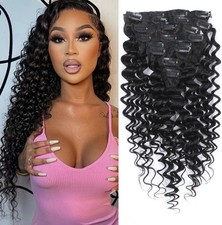 Extension Capelli Umani Veri per Donna Biondo Evidenziatore 18 Pollici