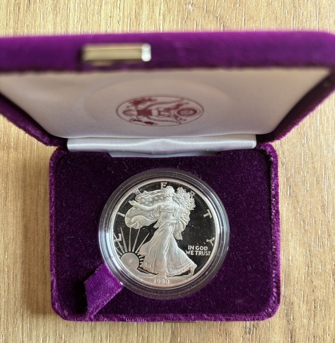 1990 silver american eagle - silver,