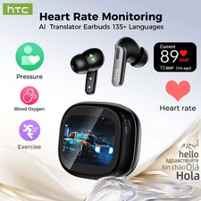 HTC-NE46 | Cuffie Smart AI | Display Touch | Traduzione AI | Frequenza Cardiaca