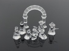 SWAROVSKI PRESEPE 9 PEZZI (7475-000) PICCOLE STATUINE CRISTALLO CON SCATOLE