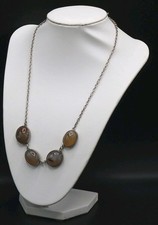 Collana In Argento 925 E Pietra Di Luna Vintage Anni 70 Punzonato 171 AR 