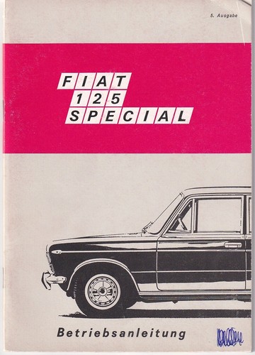 Fiat 125 special manuale - fiat,