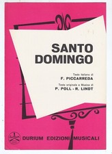 Spartito SANTO DOMINGO Poll Lindt Piccarreda - 1969 Durium