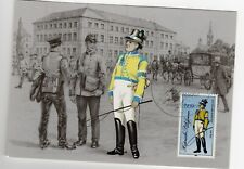 CARTOLINA MAXIMUM GERMANIA DDR DRESDA UNIFORMI DEUTSCHLAND AK BRIEFMARKE GERMANY