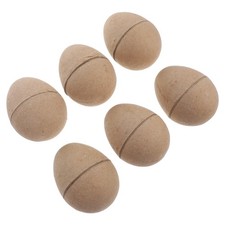 6 Pcs Uova Finte Da Dipingere Pasqua Bianche Giocattolo Graffiti