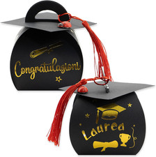 50 Pezzi Set Di Scatole Laurea Bomboniere Scatoline Portaconfetti Laurea Con Coc