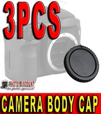 3X TAPPO CORPO MACCHINA FOTOCAMERA BODY CAP CAMERA PER CANON EOS 350D 400D 450D