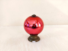 Antico Rosso Vetro Sfera 5 " Pesante Kugel Natale Ornamento Old Decorativi Prop
