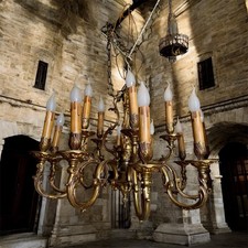Lampadario Antico Ottone