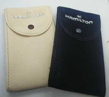 SACCHETTO PER OROLOGI HAMILTON VELLUTO CON PATTINA INTERNA 7X13.5mm CON BOTTONE