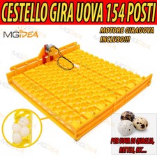 VASSOIO CESTELLO 154 POSTI UOVA PER INCUBATRICE CON MOTORE GIRAUOVA QUAGLIA