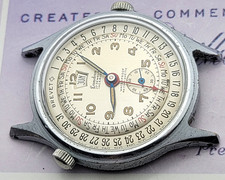grande orologio uomo 37mm Landau DATE-O-GRAPH tripla data calendario RICONDIZIONATO.