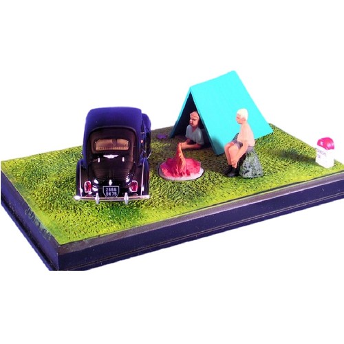 Renault 4cv camping - 4cv, route