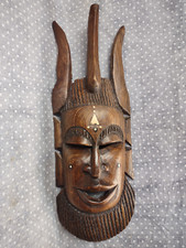 Africa maschera tribale africana vintage originale legno scolpito