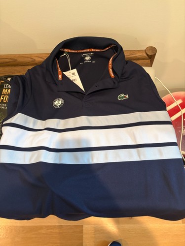 Polo lacoste roland garros blu - polo,