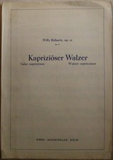 Spartito musicale: Willy Richartz, op. 12. Valzer capriccioso. Editore musicale Obris / P. Leonar