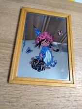 Quadro a specchio vintage anni 80 sano 23 x 33 cm