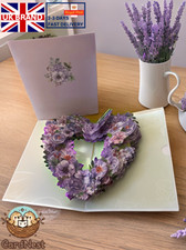 Biglietto Auguri Cuore Viola