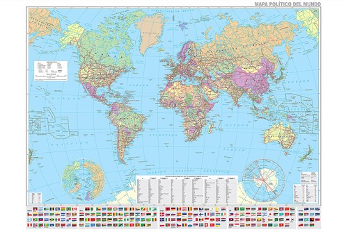 Poster mappa del mondo - mappa,