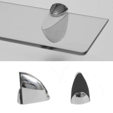 Reggimensola Supporti Per Mensole Vetro 9101 10 Mm Cromo Lucido Cm 3,2 Coppia