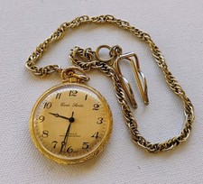 OROLOGIO DA TASCA EVER SWISS VINTAGE 17 JEWEL CARICA MANUALE QUADRANTE APERTO 42mm FUNZIONANTE