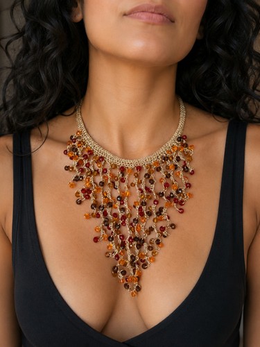 Collier collana cascata fatta - collana,