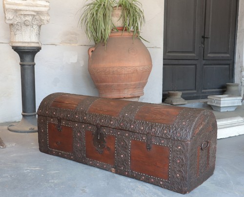 Antico baule viaggio - baule,
