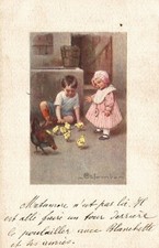 E. COLOMBO - Bambini e Pulcini, Children and Chicks - Scritta - #538