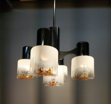 Lampadario Mazzega a 5 Luci Italia anni"70