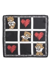 Sciarpa quadrata Moschino nera