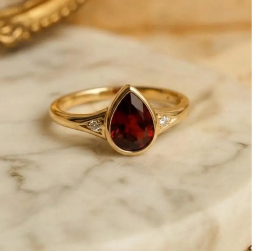 Anello granato hessonite lega - anello,