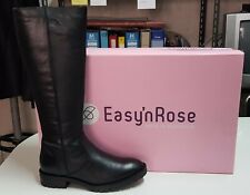 EASY'N ROSE by Relaxshoe Stivali con zip in pelle Nera. Tacco 30 n° 35
