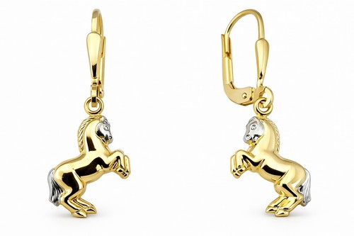 Orecchini cavallo oro 585 - orecchini,