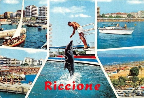 Cartolina riccione vedutine - riccione,