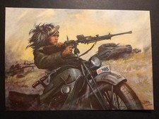 2° Reggimento Bersaglieri - Battaglione Motomitraglieri. Illustratore Tafuri.