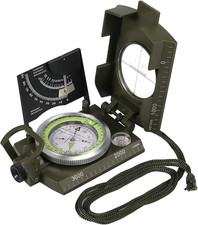 Bussola Precisa Clinometro Esercito Militare Professionale Disegno Luce Fluoresc