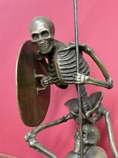 SKeleton Statua Bronzo Teschi