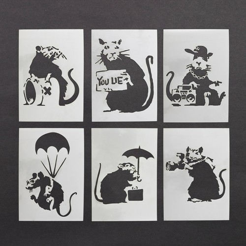 Banksy rat stencil mylar - rat,