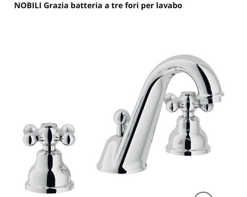 Batteria tre fori - fori, lavabo
