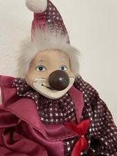 Bambola Arlecchino Clown 65 Cm Flessibile Girevole Mani e Piedi con Poltrona! OTTIMO!!