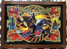 FLIPPER ORIGINALE VINTAGE RETROGLASS BLACK KNIGHT 2000 WILLIAMS 1989 con cornice