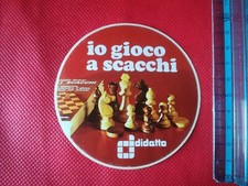 IO GIOCO A SCACCHI DIDATTO stereo adesivo vintage stickers casco auto calcio