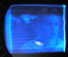 Tubo oscilloscopio CRT sovietico 8LO29M 8ЛО29М vintage raro colore blu