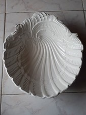Centrotavola Art Nouveau Liberty Ceramica Bianca Antica Este Vaso Nautilus