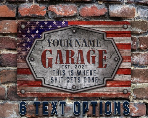 Insegna garage vintage tema - insegna,