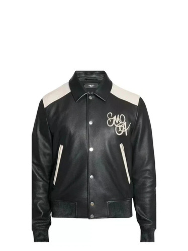 Amiri swirl giacca pelle - ma,