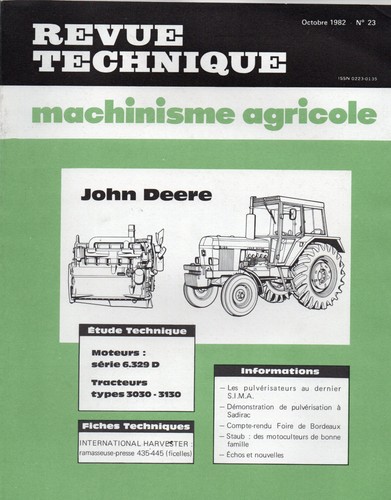 Revue technique tracteurs john - tracteurs,