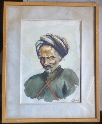 Aquerello ritratto orientale - ritratto,