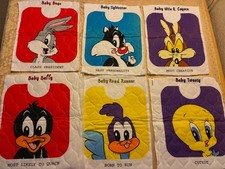 6 bavaglini trapuntati vintage