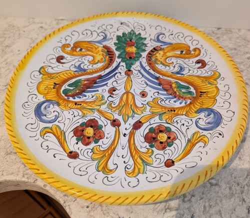 Piatto draghi raffaellesco - piatto,